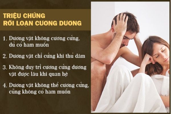 Các triệu chứng rối loạn cương dương phổ biến ở nam giới