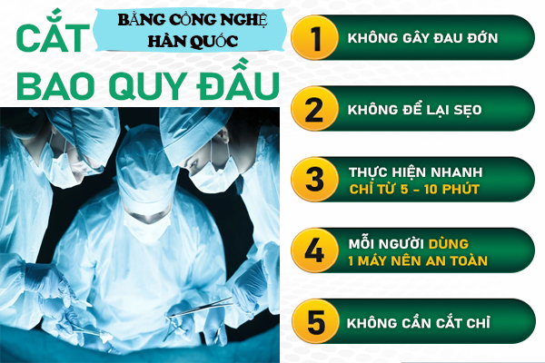 Phương pháp cắt bao quy đầu hiệu quả, hiện đại mới